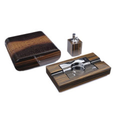 Подарочный набор аксессуаров для сигар Gentili SET-SV20-Croco-Dark-2
