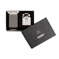 Набор Зажигалок ZIPPO 29789 Black Ice (+ трубочный инсерт)
