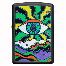 Зажигалка ZIPPO 49699 Black Light Eye Black Matte
