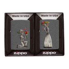 Набор Зажигалок ZIPPO 28987 Day Of Dead Skulls Set Iron Stone