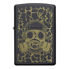 Зажигалка ZIPPO 49574 Skull Gas Mask Black Matte