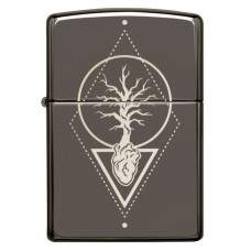 Зажигалка ZIPPO 49687 Heart of Tree Black Ice